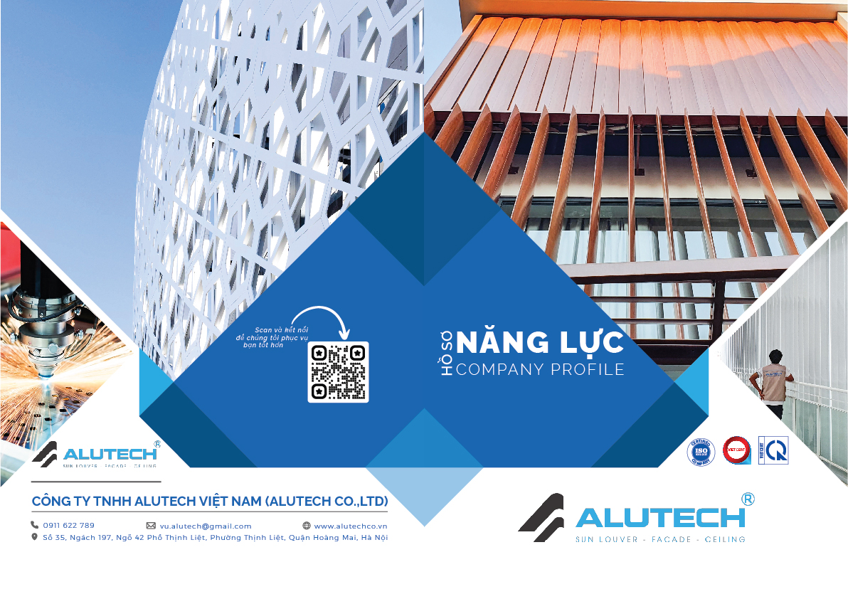 Hồ sơ năng lực Company Profile trần nhôm, lam nhôm chắn nắng, tấm ốp, facade cnc